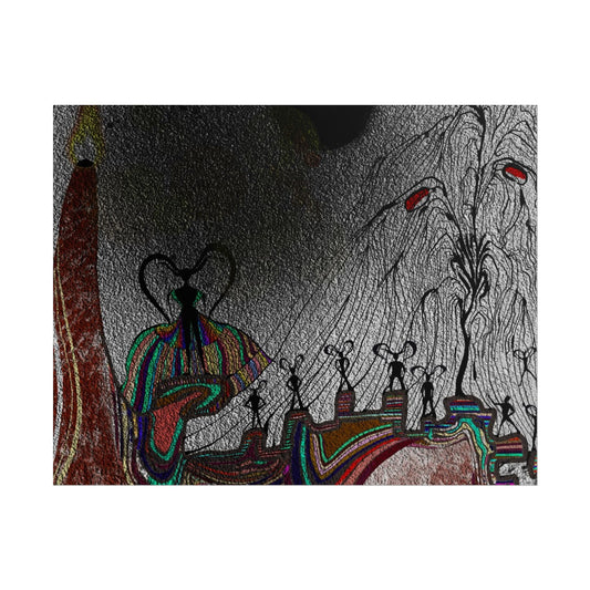 Alien Womb: The Sacrifice Ceremony | Surreal Abstract Sci-Fi Rolled Poster