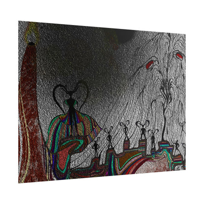 Alien Womb: The Sacrifice Ceremony | Surreal Abstract Sci-Fi Rolled Poster