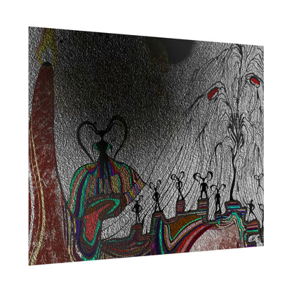 Alien Womb: The Sacrifice Ceremony | Surreal Abstract Sci-Fi Rolled Poster