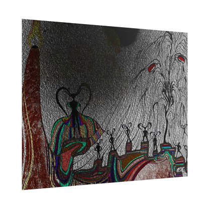 Alien Womb: The Sacrifice Ceremony | Surreal Abstract Sci-Fi Rolled Poster