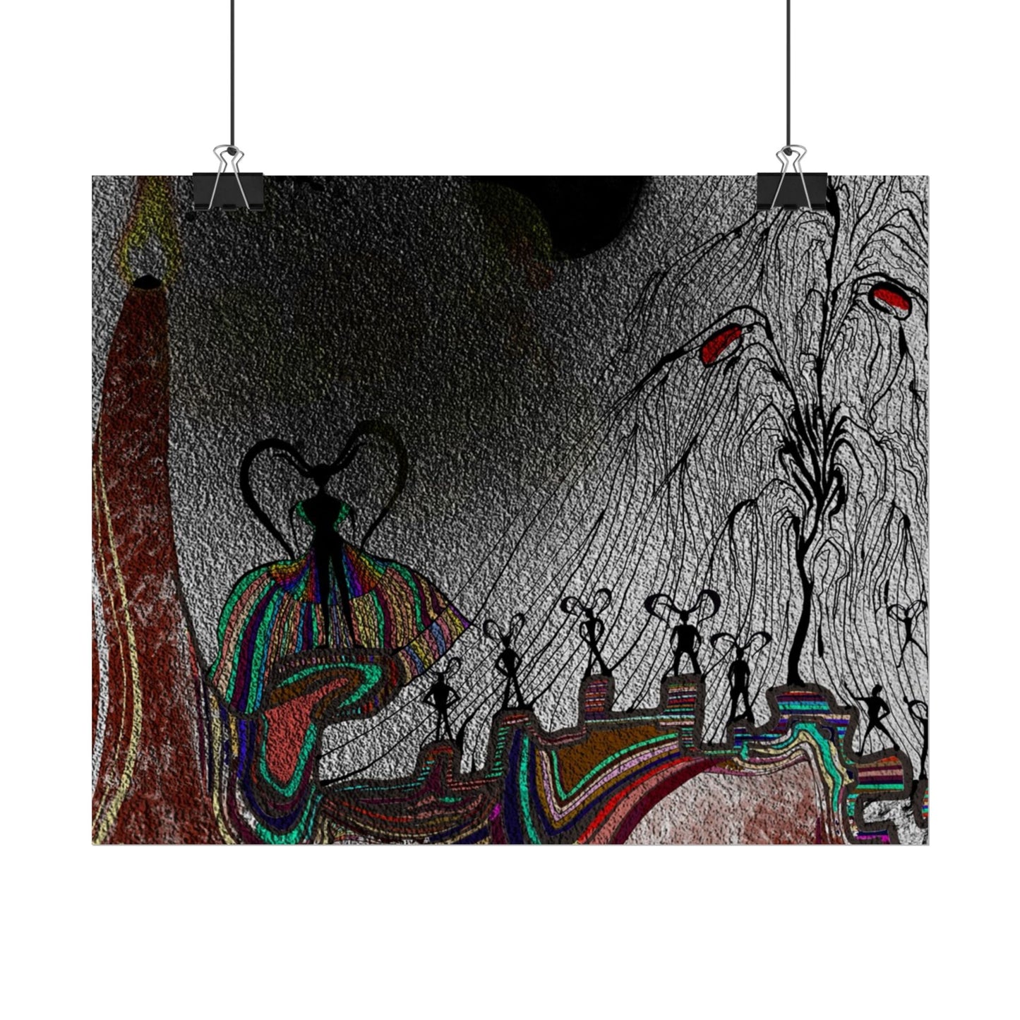 Alien Womb: The Sacrifice Ceremony | Surreal Abstract Sci-Fi Rolled Poster