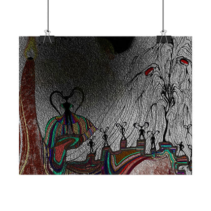 Alien Womb: The Sacrifice Ceremony | Surreal Abstract Sci-Fi Rolled Poster