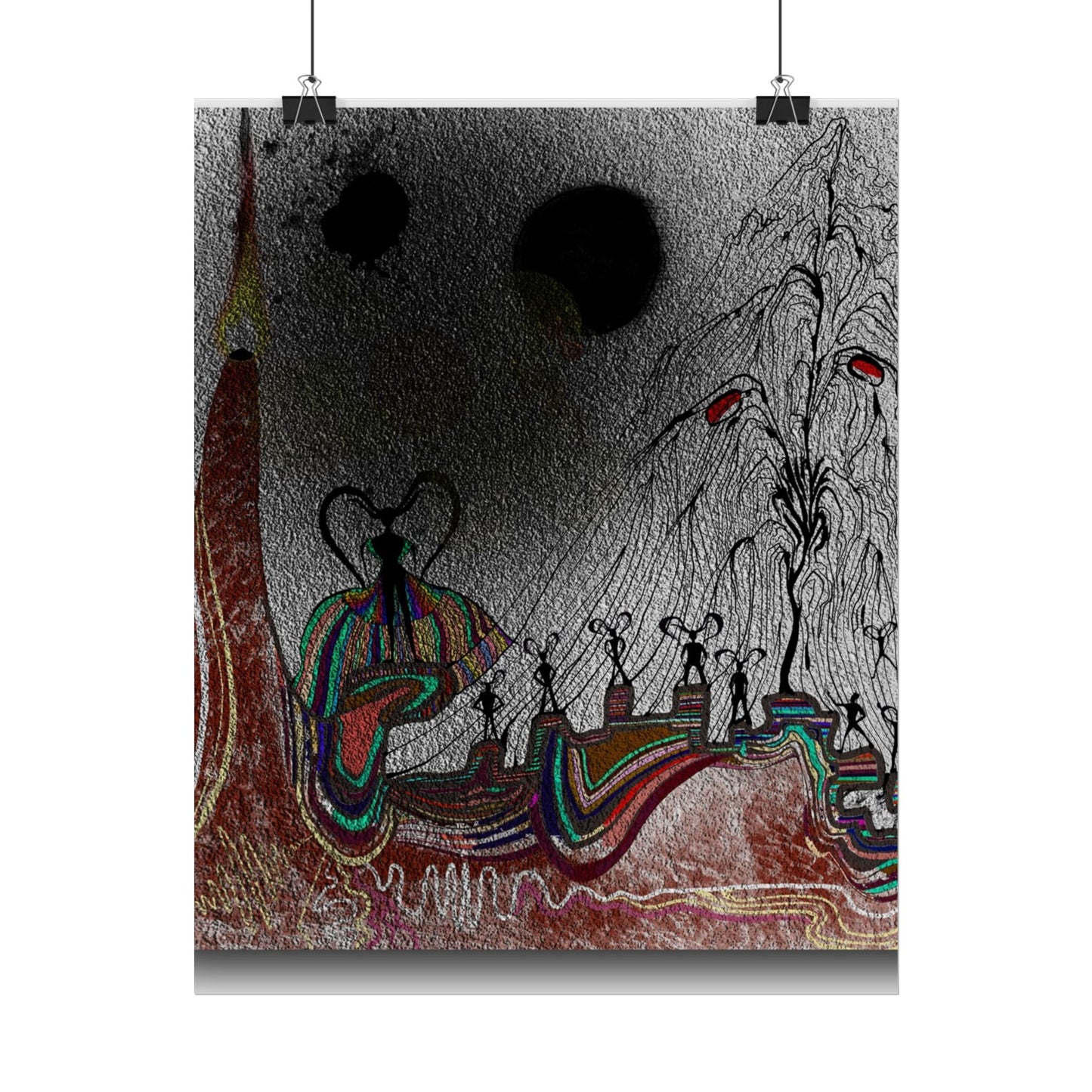 Alien Womb: The Sacrifice Ceremony | Surreal Abstract Sci-Fi Rolled Poster