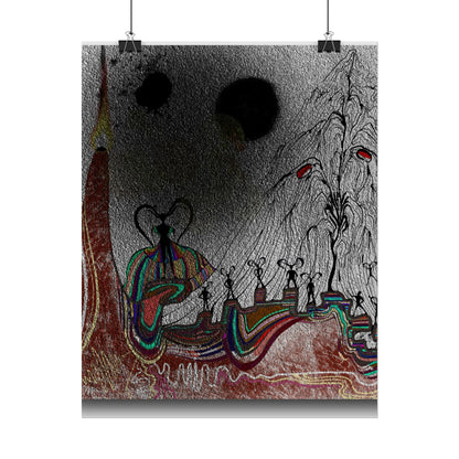 Alien Womb: The Sacrifice Ceremony | Surreal Abstract Sci-Fi Rolled Poster
