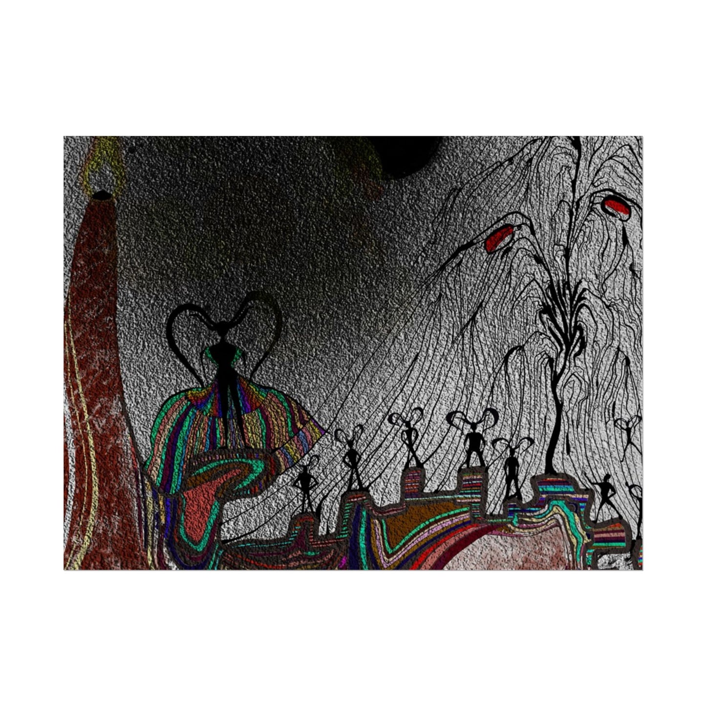 Alien Womb: The Sacrifice Ceremony | Surreal Abstract Sci-Fi Rolled Poster