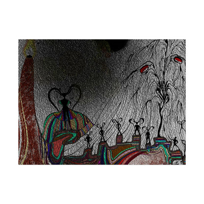 Alien Womb: The Sacrifice Ceremony | Surreal Abstract Sci-Fi Rolled Poster