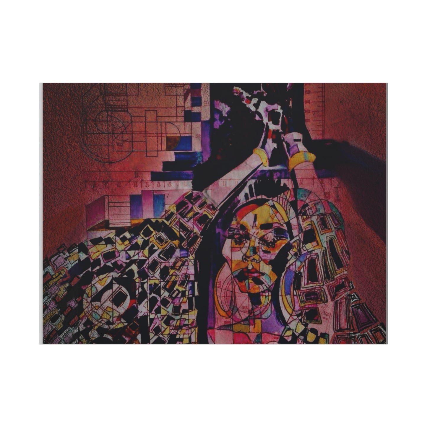 Absolution: Intricate Cubist Abstract Portrait