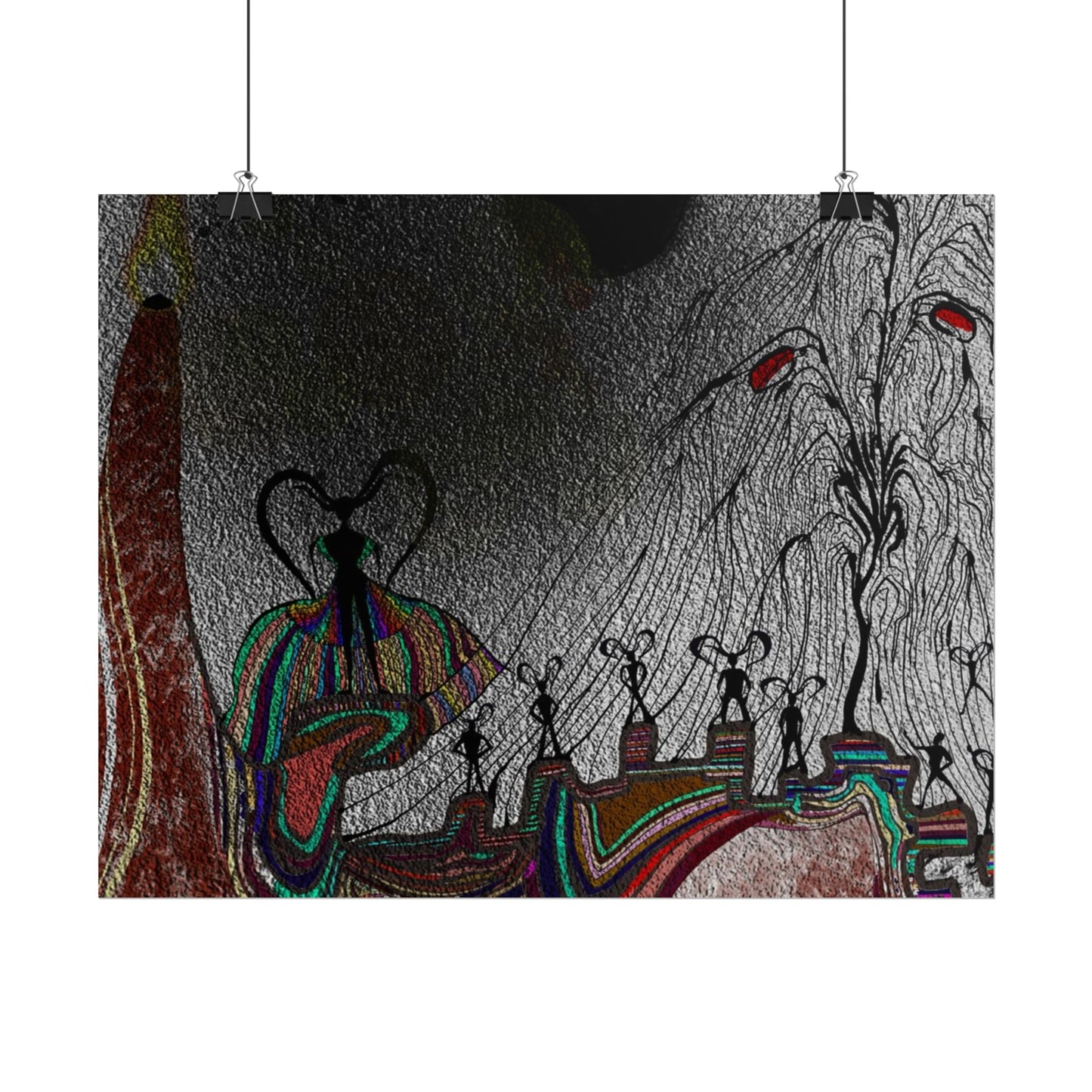 Alien Womb: The Sacrifice Ceremony | Surreal Abstract Sci-Fi Rolled Poster