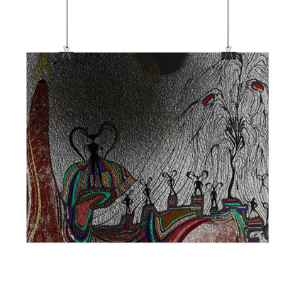 Alien Womb: The Sacrifice Ceremony | Surreal Abstract Sci-Fi Rolled Poster