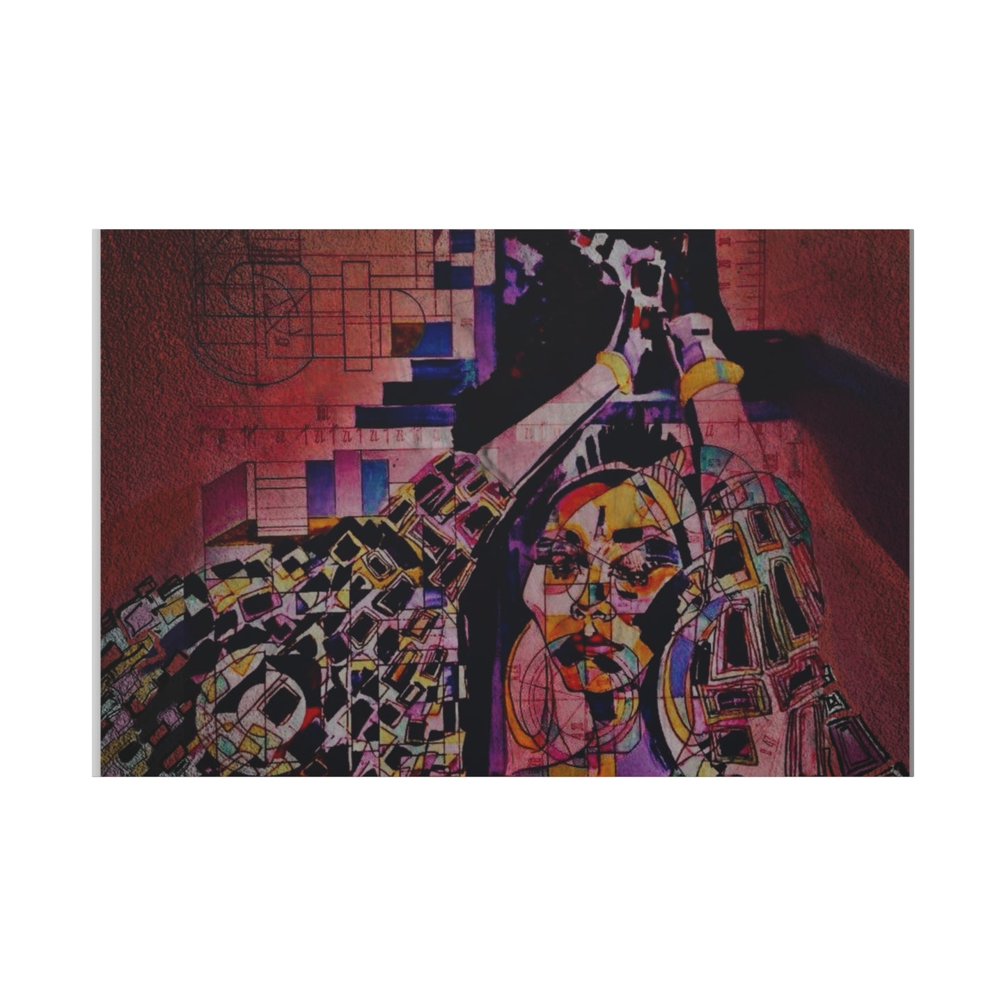 Absolution: Intricate Cubist Abstract Portrait