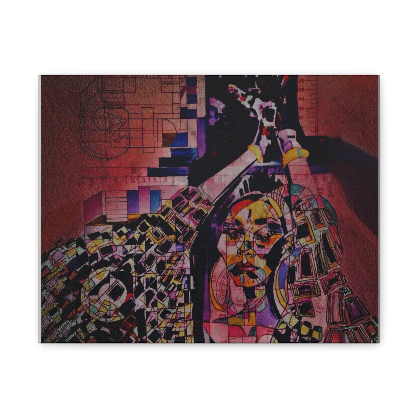 Absolution: Intricate Cubist Abstract Portrait