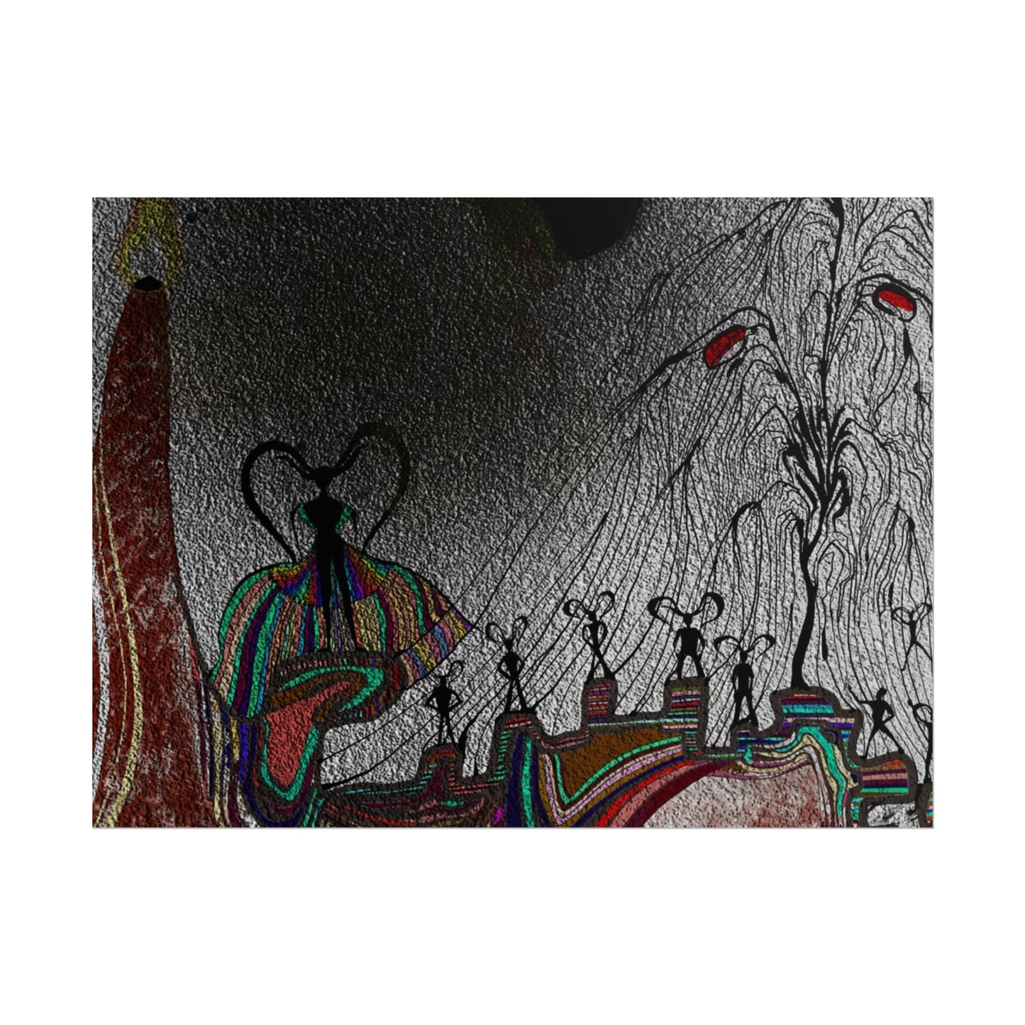 Alien Womb: The Sacrifice Ceremony | Surreal Abstract Sci-Fi Rolled Poster