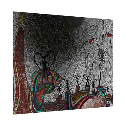 Alien Womb: The Sacrifice Ceremony | Surreal Abstract Sci-Fi Rolled Poster