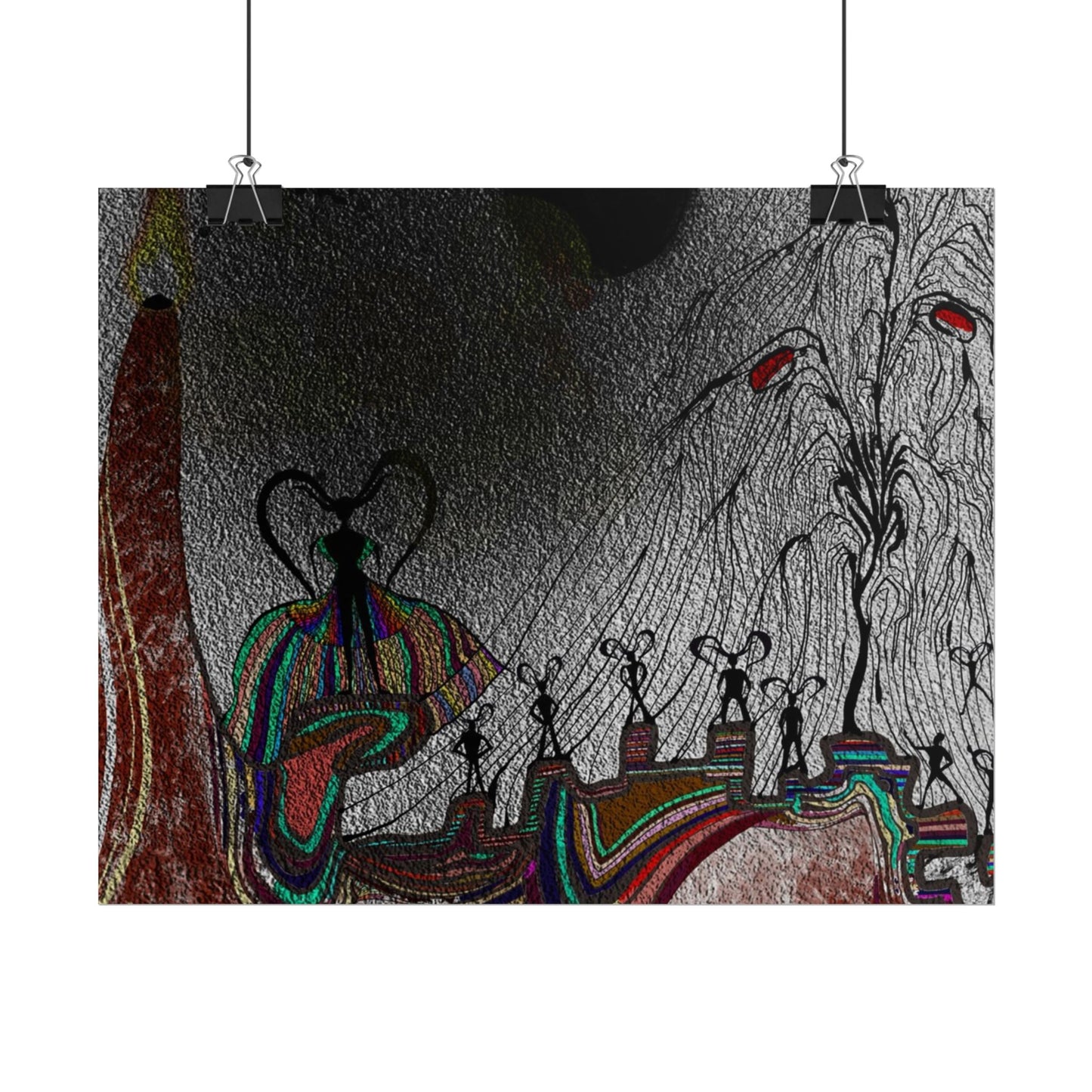 Alien Womb: The Sacrifice Ceremony | Surreal Abstract Sci-Fi Rolled Poster