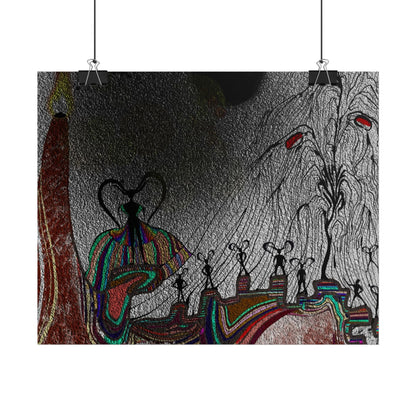 Alien Womb: The Sacrifice Ceremony | Surreal Abstract Sci-Fi Rolled Poster