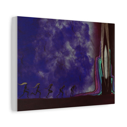 Aging: Evolution of Humanity - Abstract Surreal Matte Canvas Wall Art