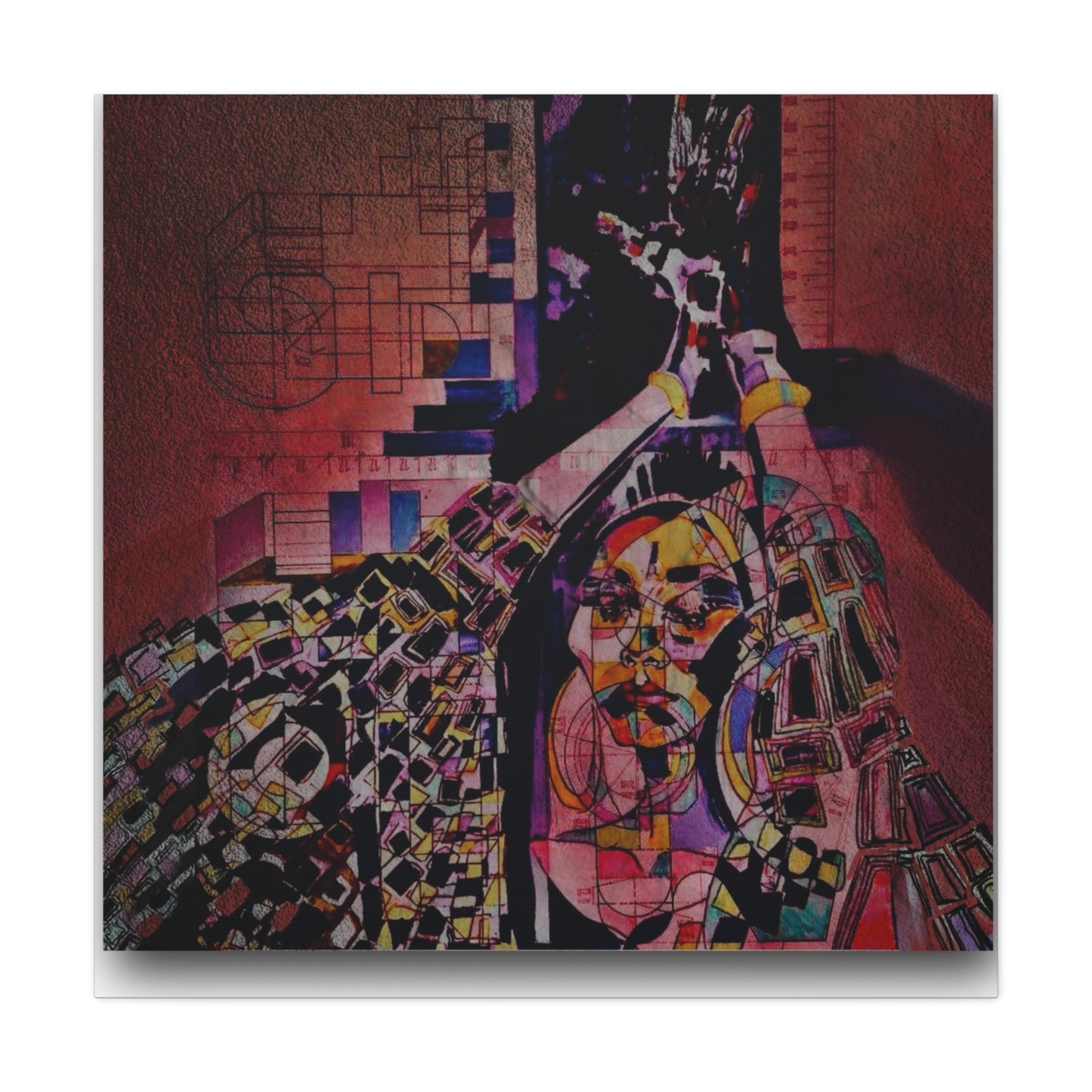 Absolution: Intricate Cubist Abstract Portrait