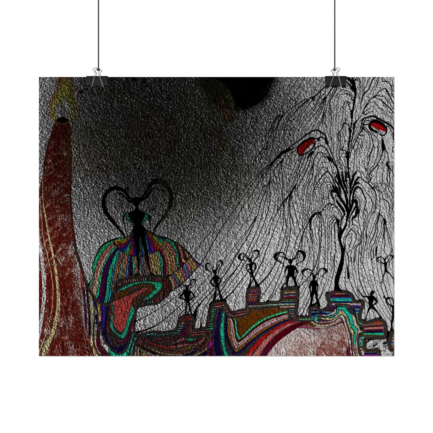 Alien Womb: The Sacrifice Ceremony | Surreal Abstract Sci-Fi Rolled Poster