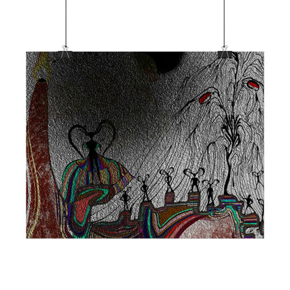 Alien Womb: The Sacrifice Ceremony | Surreal Abstract Sci-Fi Rolled Poster