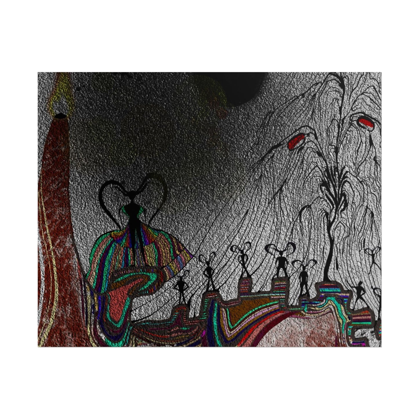 Alien Womb: The Sacrifice Ceremony | Surreal Abstract Sci-Fi Rolled Poster