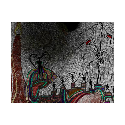 Alien Womb: The Sacrifice Ceremony | Surreal Abstract Sci-Fi Rolled Poster