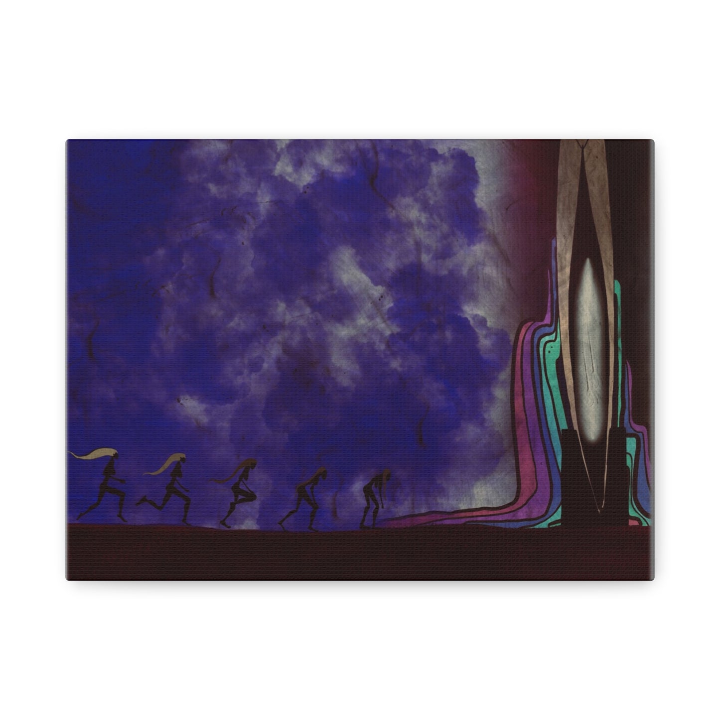 Aging: Evolution of Humanity - Abstract Surreal Matte Canvas Wall Art