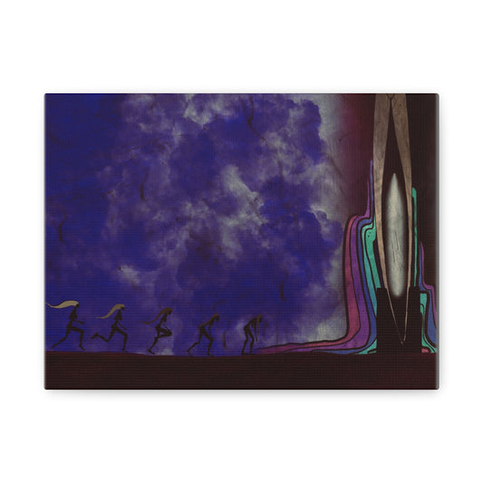 Aging: Evolution of Humanity - Abstract Surreal Matte Canvas Wall Art
