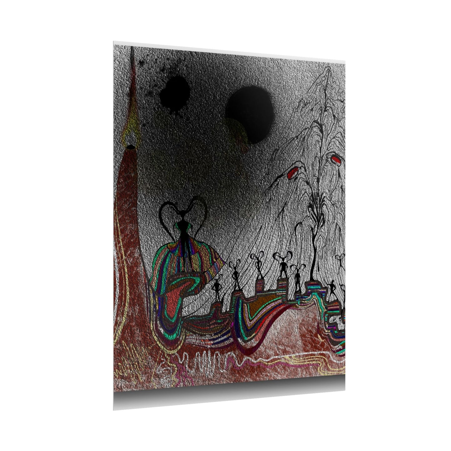 Alien Womb: The Sacrifice Ceremony | Surreal Abstract Sci-Fi Rolled Poster