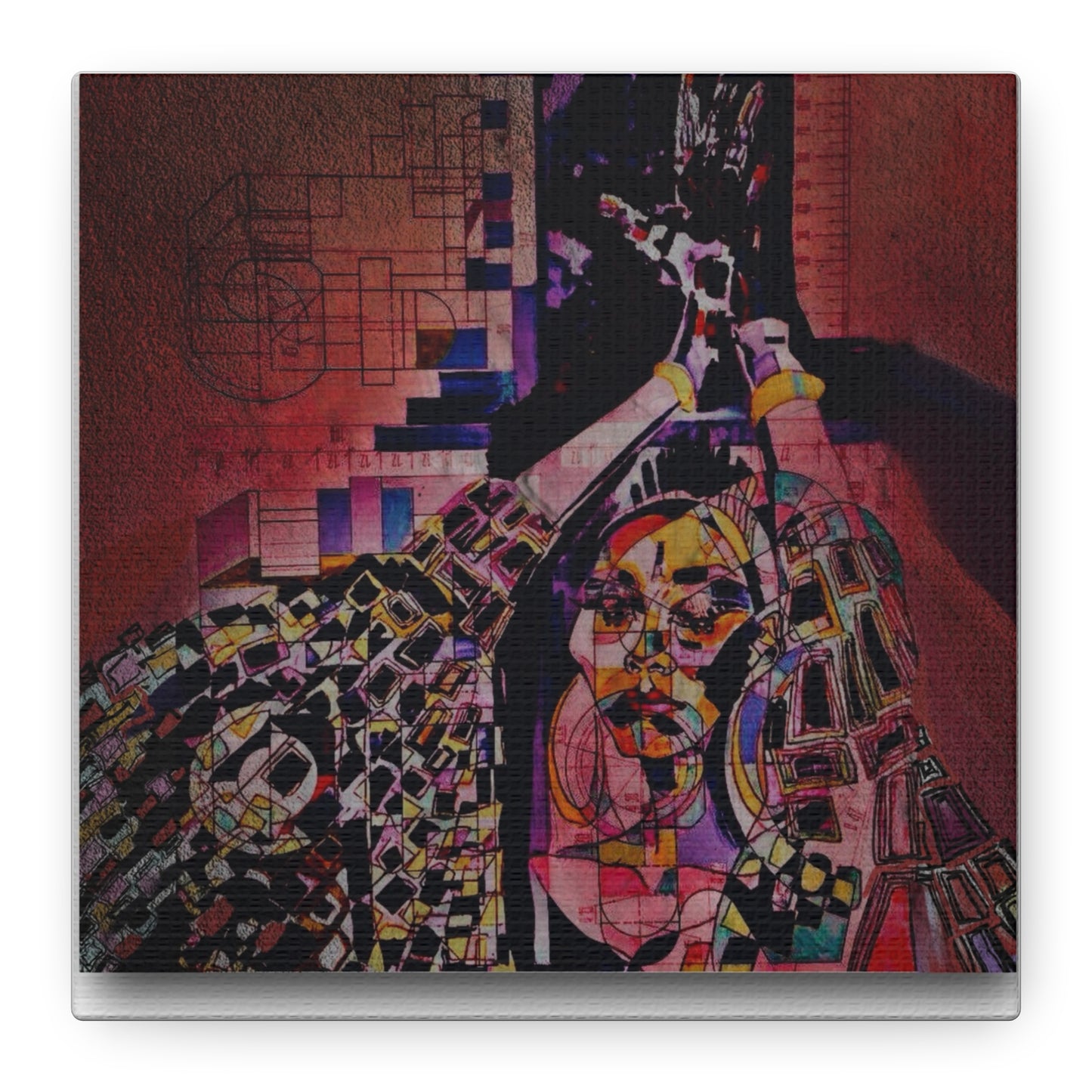 Absolution: Intricate Cubist Abstract Portrait