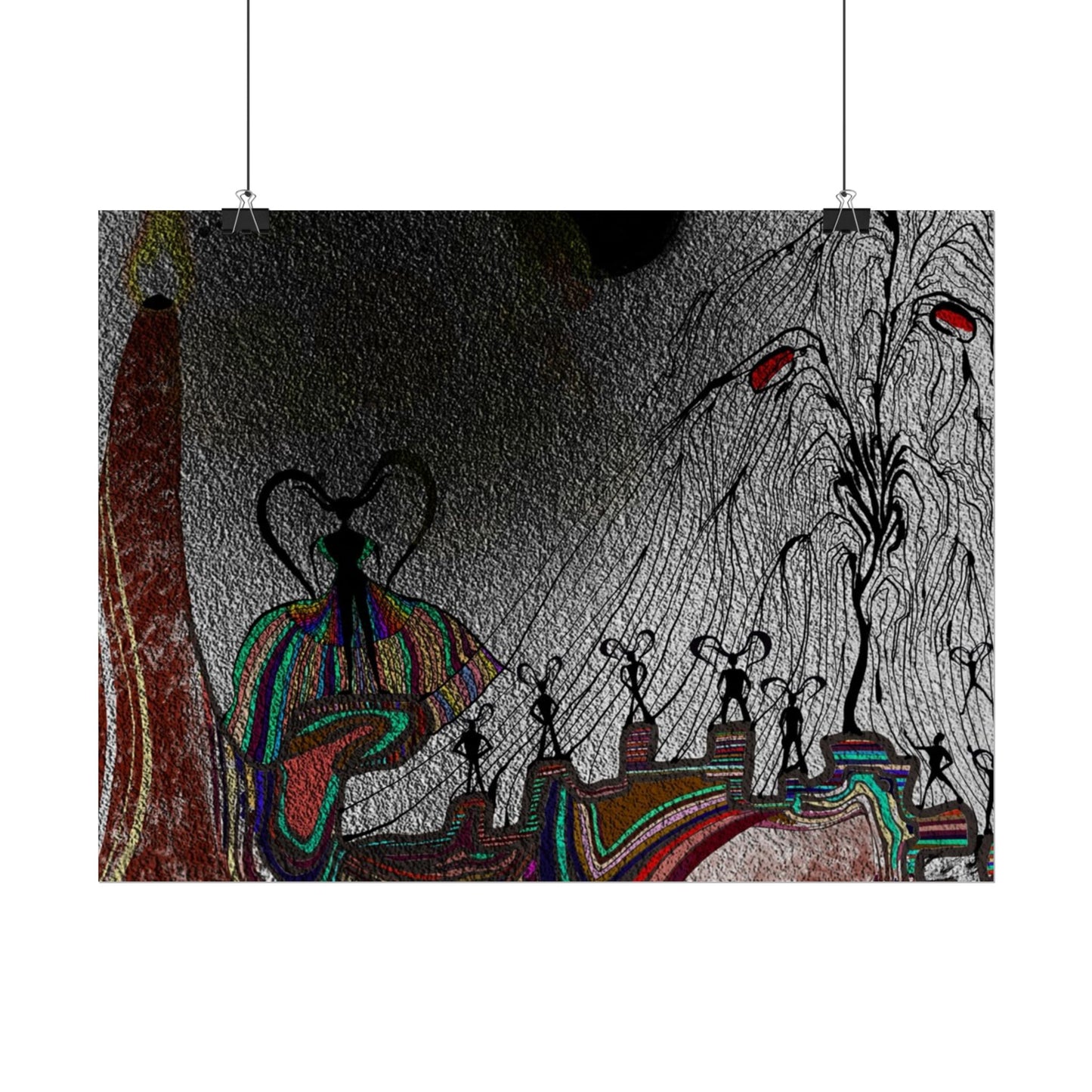 Alien Womb: The Sacrifice Ceremony | Surreal Abstract Sci-Fi Rolled Poster