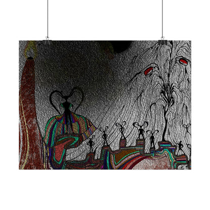 Alien Womb: The Sacrifice Ceremony | Surreal Abstract Sci-Fi Rolled Poster